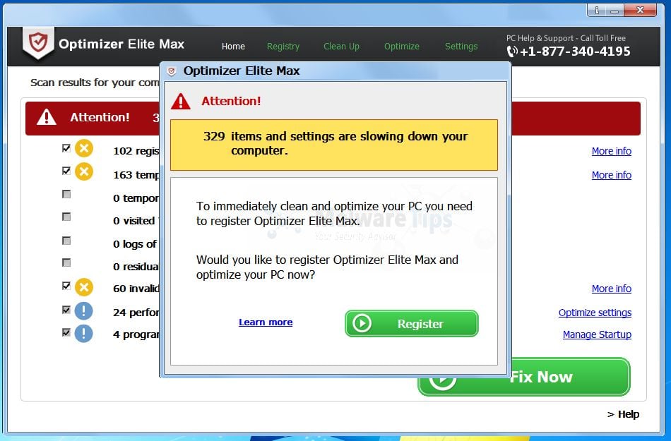 [Image: Optimizer Elite Max registration]