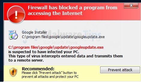 Picture of Windows AntiBreach Helper Firewall Alert