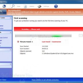 Picture of Windows AntiBreach Helper virus