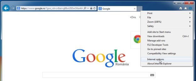 [Изображение: Свойства обозревателя в Internet Explorer]