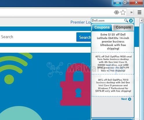 Picture of SearchAdence malware