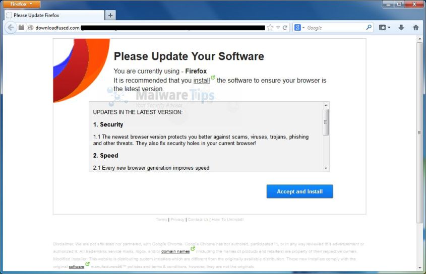 Picture of DownloadFused.com virus