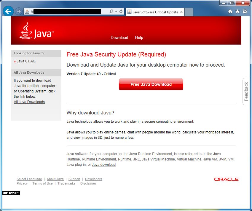 [Image: ImportantComputerUpdates.com pop-up virus]