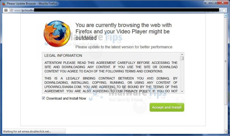 Lpcloudbox303.com pop-up virus
