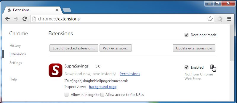 [Image: Supra Savings Chrome extensions]