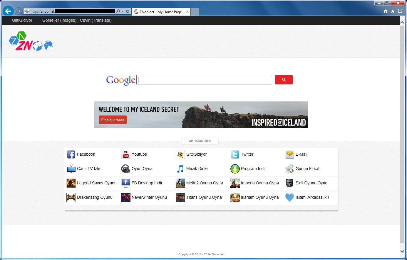 Picture of ZNoo.net virus
