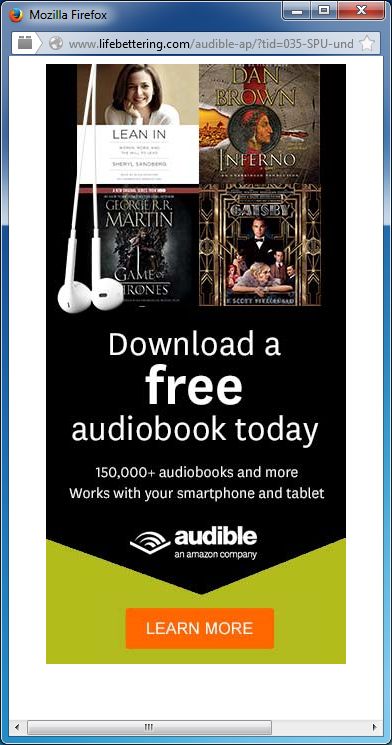 [Image: LifeBettering.com pop-up virus]