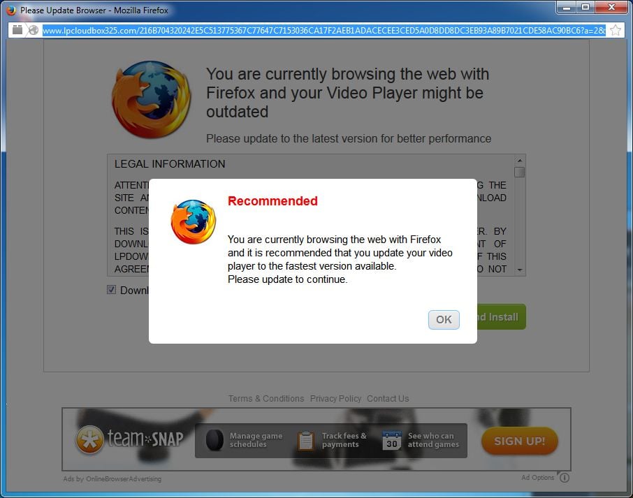 [Image: lpcloudbox325.com popup virus]