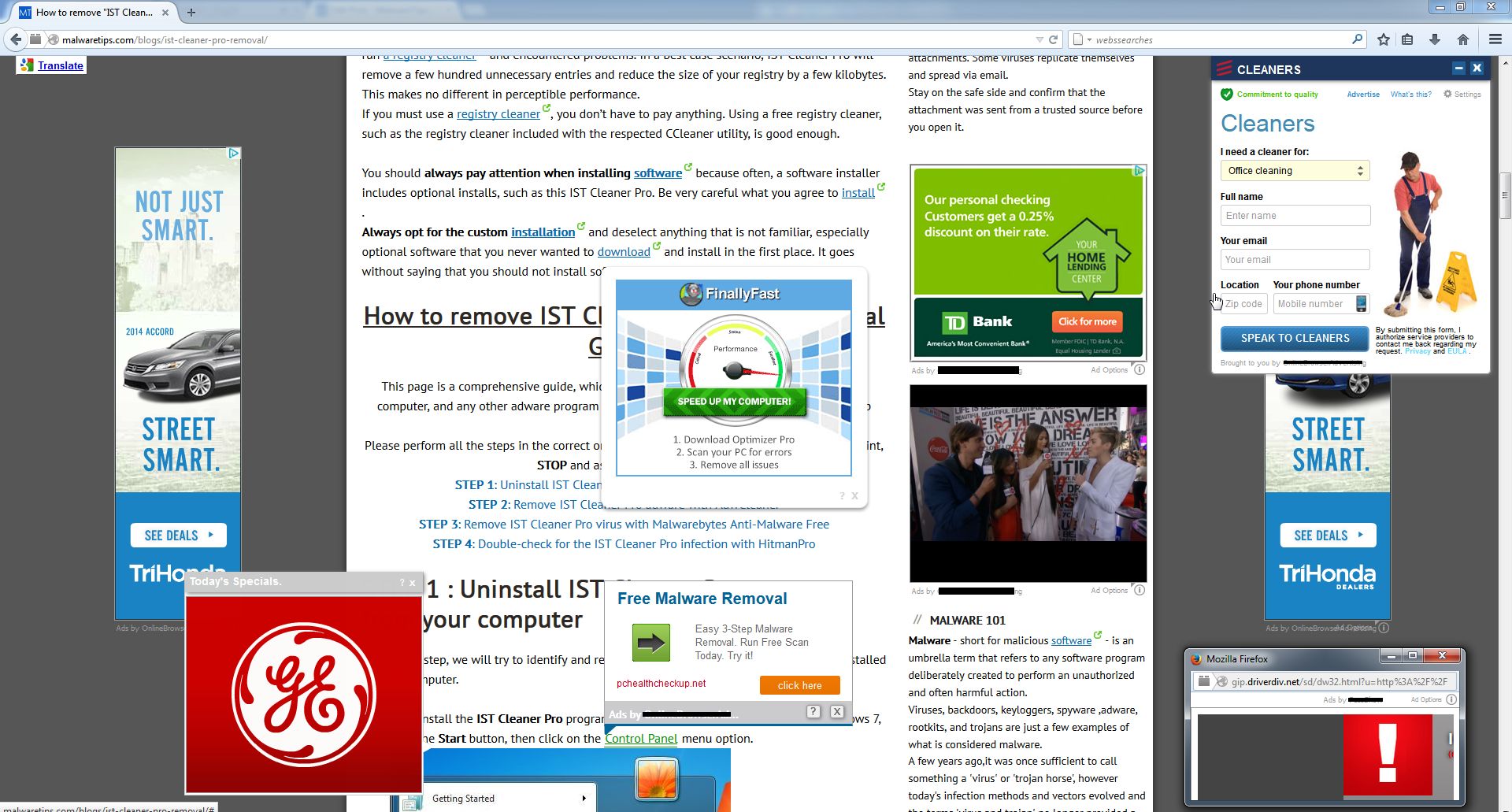 Ads by Online Browser Advertising virus