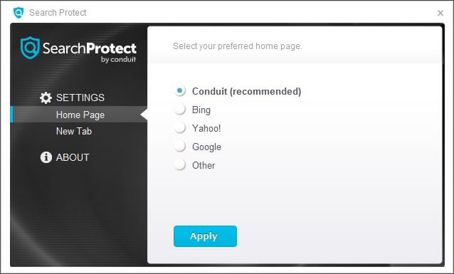 [Image: Search Protect by Conduit virus]