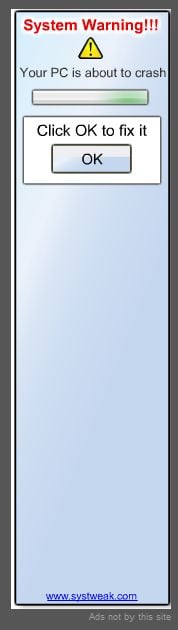[Image: System Warning!!! Your PC is about to crash virus]
