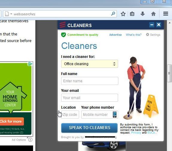 PastaQuotes pop-up virus