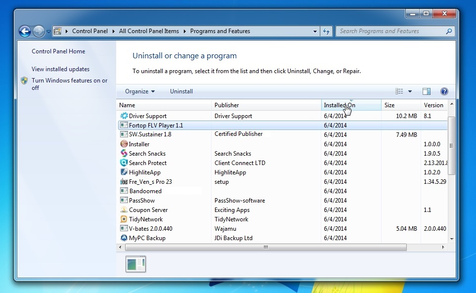[Image: Uninstall Bandoomed from Windows]