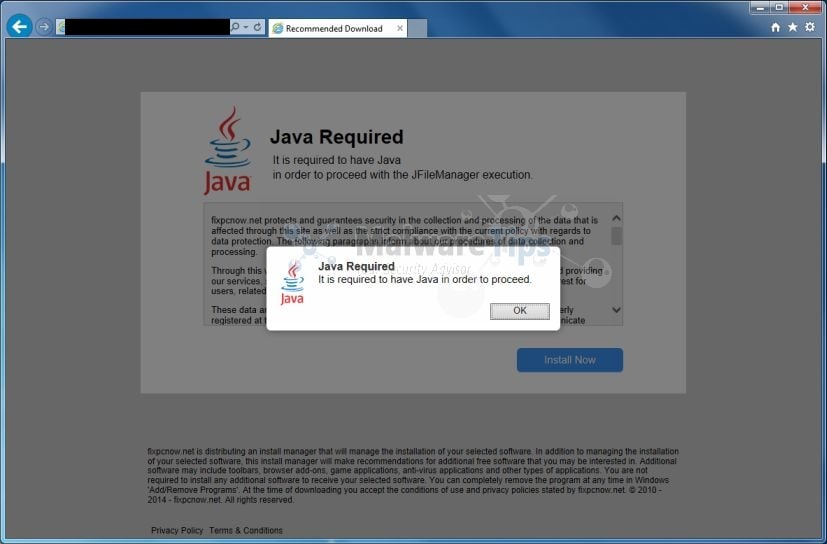 Jdk.pathdiv.net pop-up virus