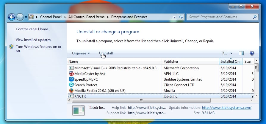 How to remove KNCTR (Uninstall Guide)