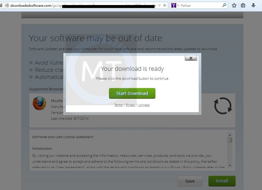 DownloadedSoftware.com virus