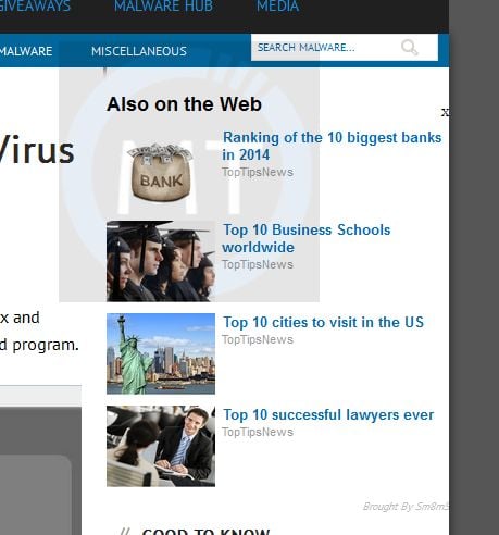 Also on the Web virus