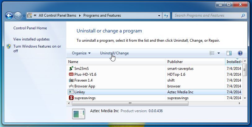 [Image: Uninstall Fraveen 1.4 from Windows]
