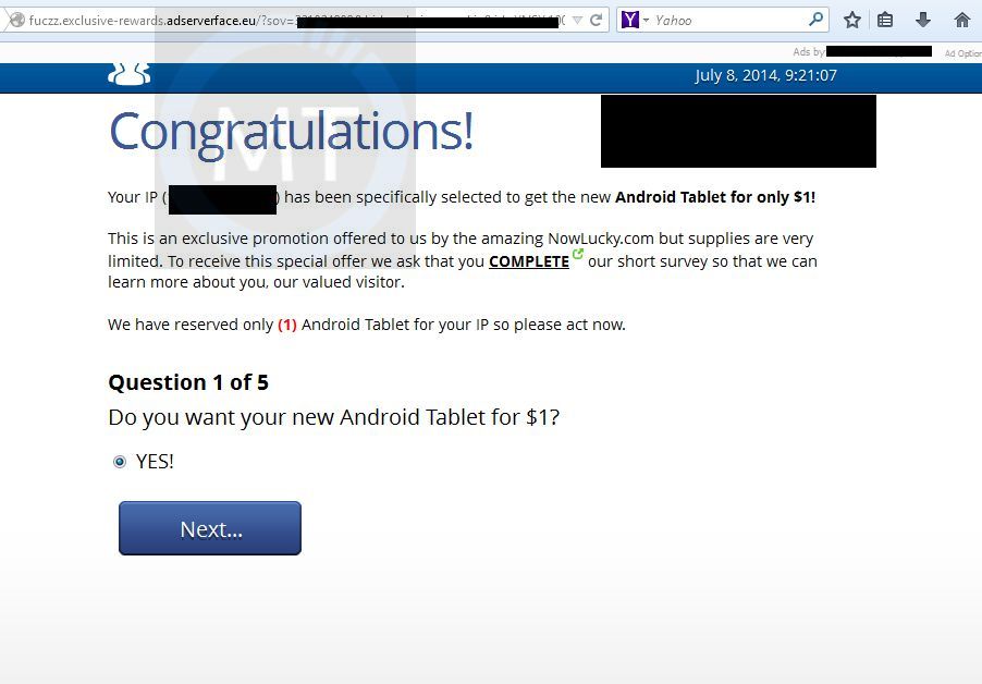 Fuczz.exclusive-rewards.adserverface.eu virus