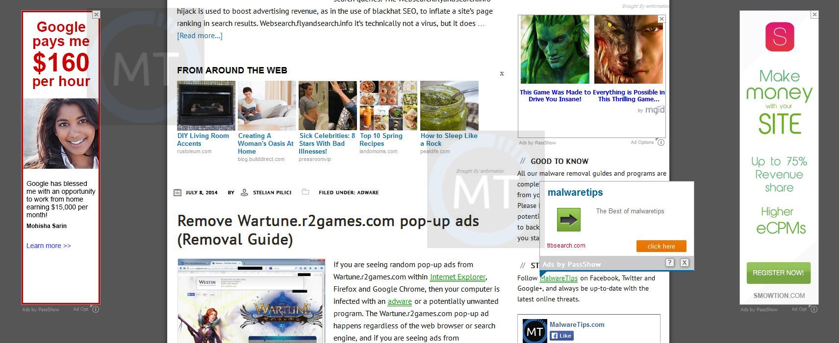 Ads by PassShow virus