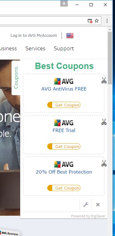 Ads by DigiSaver adware