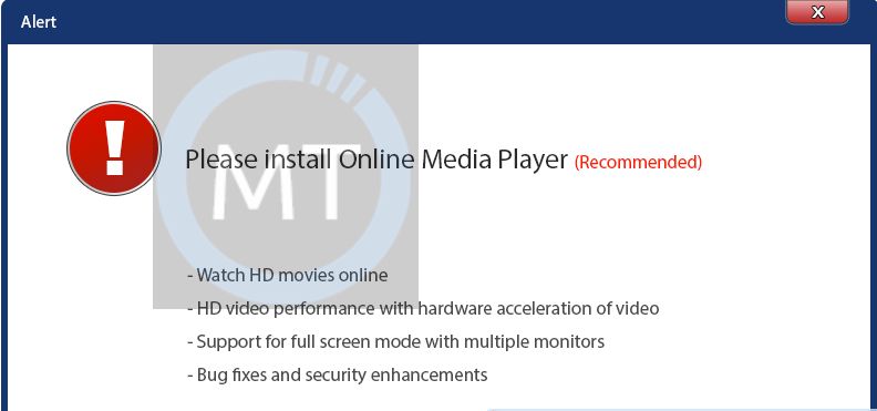 Please install Online Media Player virus