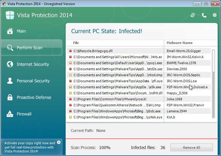 Vista Anti-Malware-Virus