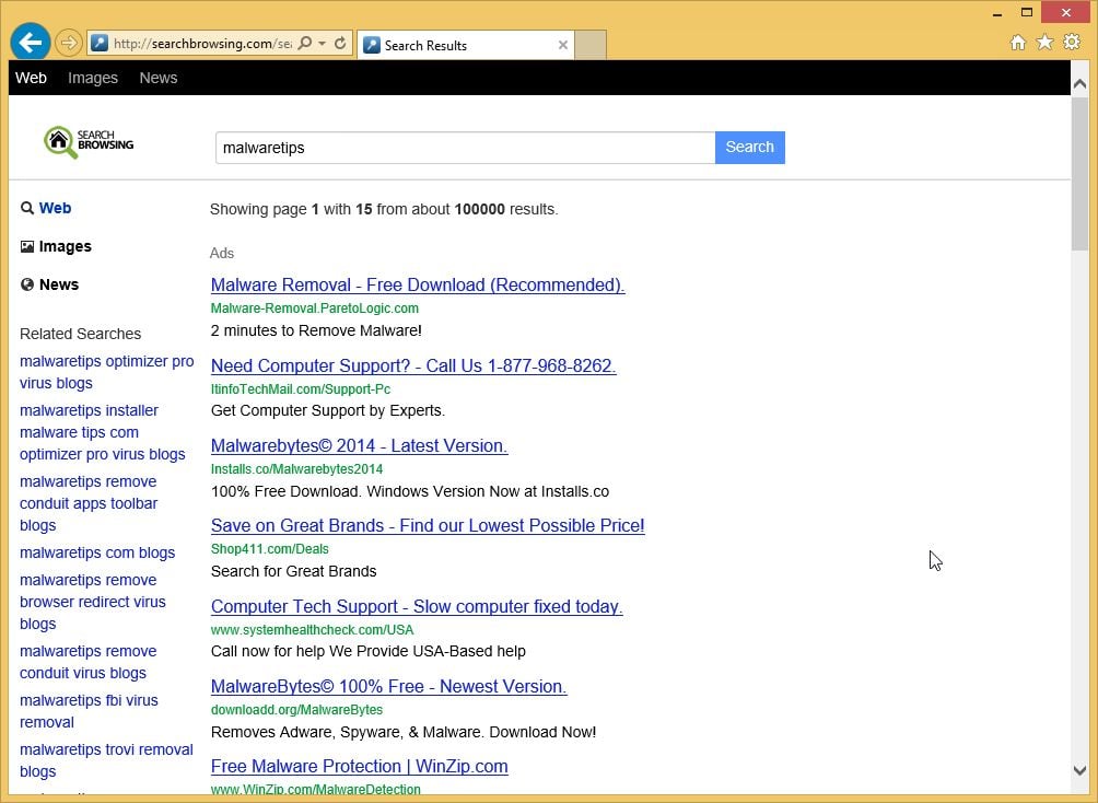 SearchBrowsing.com virus