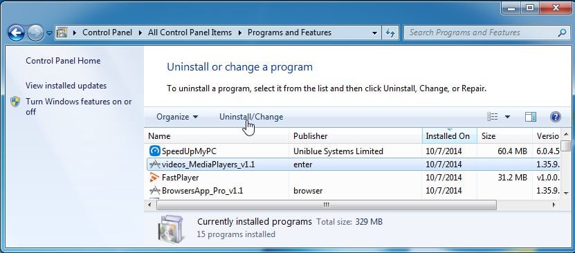 Remove Videos_MediaPlayers_v1.1 from Windows