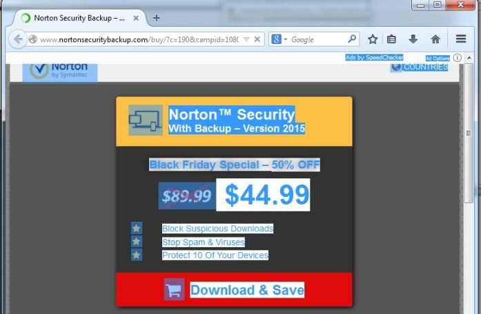 NortonSecurityBackup.com virus