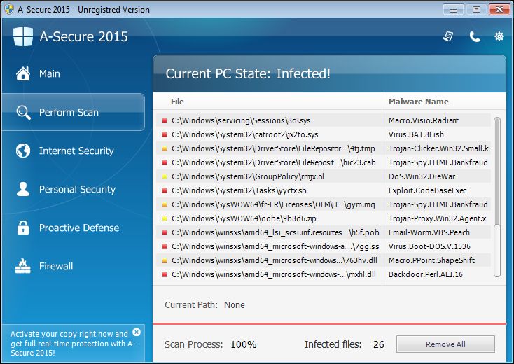 A-Secure 2015 malware