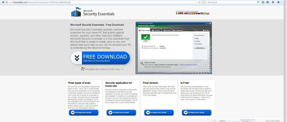 Ifreeupdates.com virus