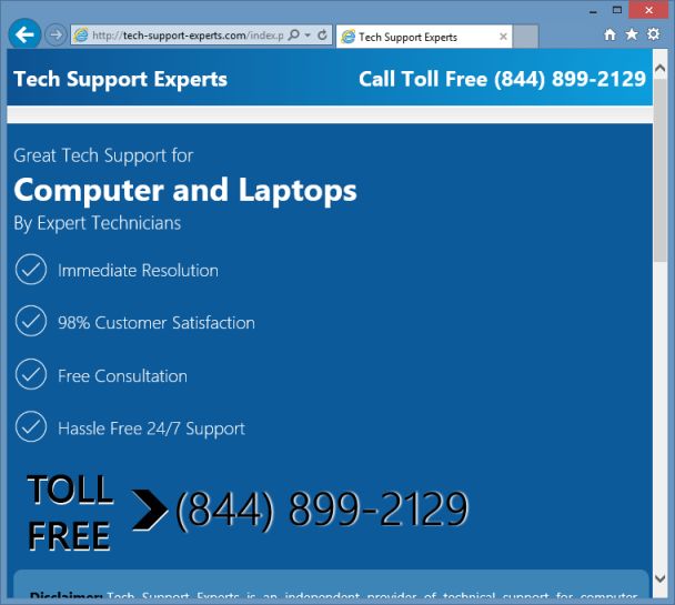 Tech-Support-Experts.com virus