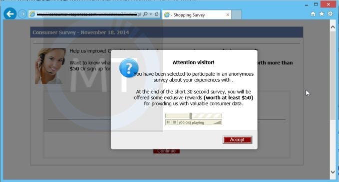 Dqhzz.exclusiverewards.baitstream.biz pop-up virus