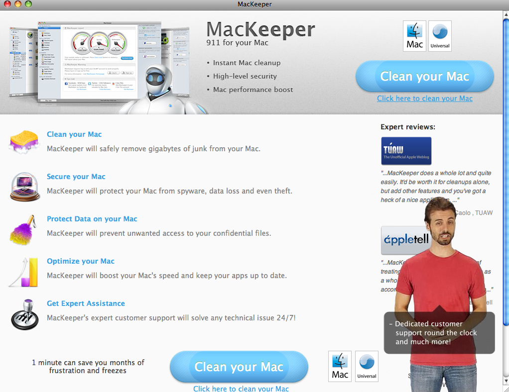 mac cleaner pop up ads