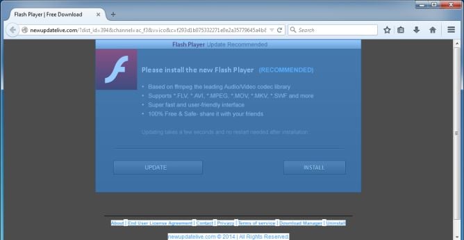 Newupdatelive.com pop-up virus
