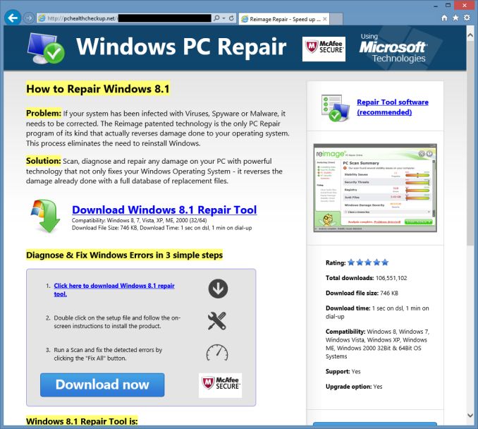 PChealthCheckup.net virus