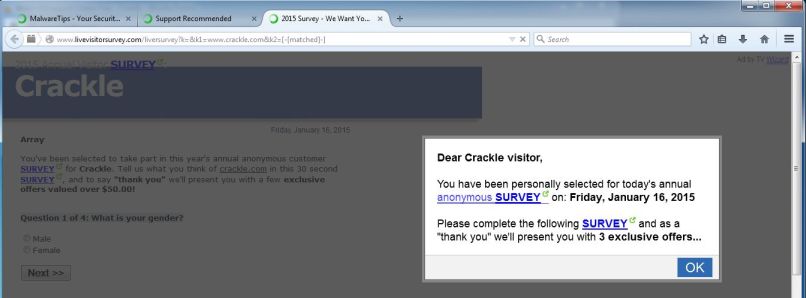 Livevisitorsurvey.com virus