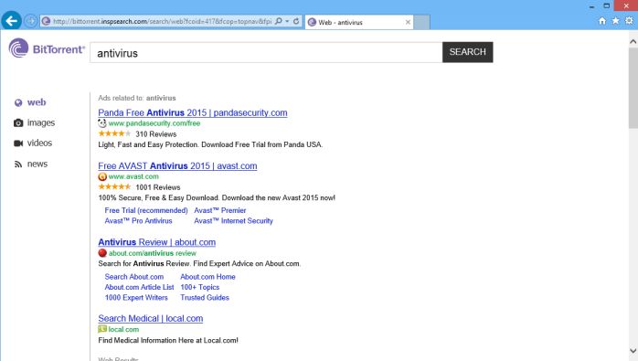 Bittorrent.inspsearch.com virus
