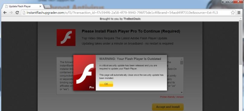 InstantFlashUpgrader.com virus