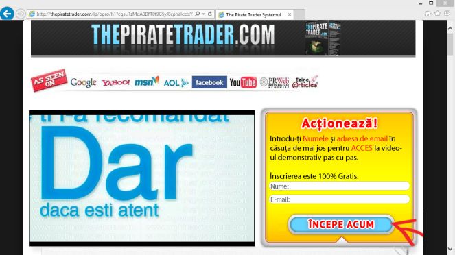 Thepiratetrader.com virus