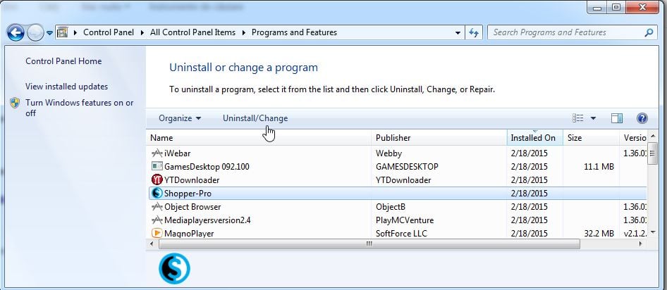 Remove Shopper-Pro from Windows