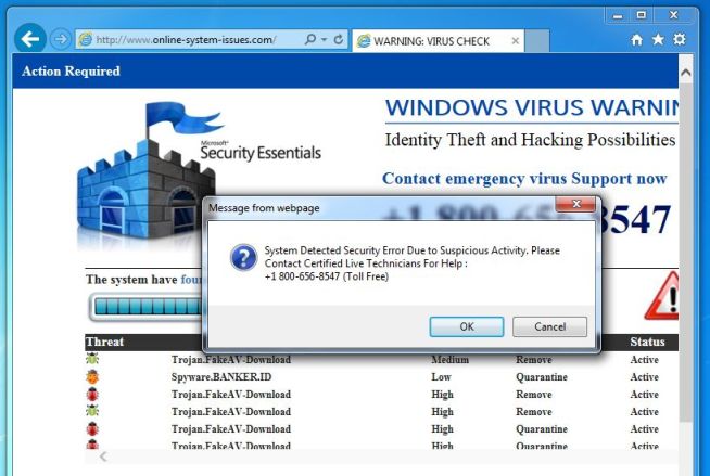 Online-system-issues.com virus 