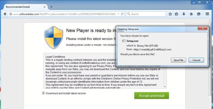 Remove softwaretake.com pop-up virus (Removal Guide)