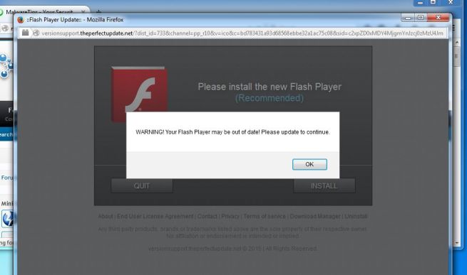 versionsupport.theperfectupdate.net virus