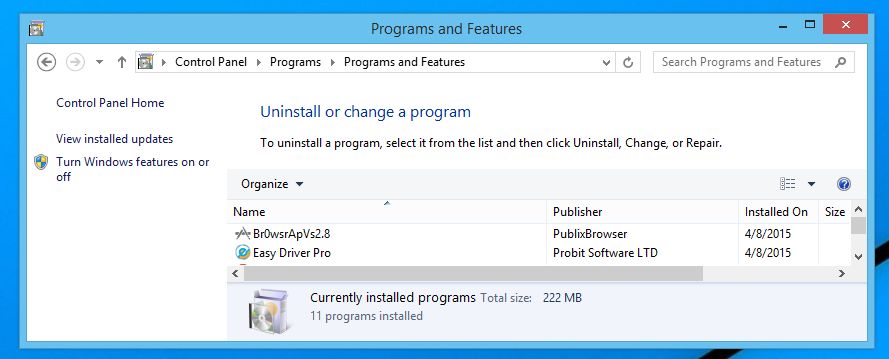 Remove Br0wsrApVs2.8 from Windows