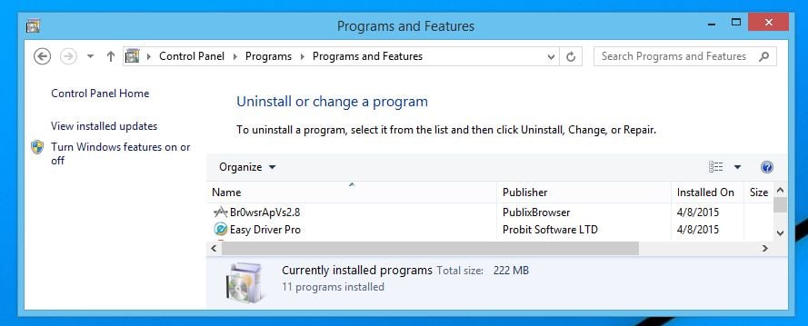 Remove Br0wsrApVs2.8 from Windows