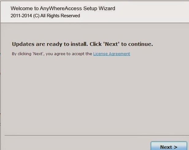 AnyWhereAccess Setup Wizard virus