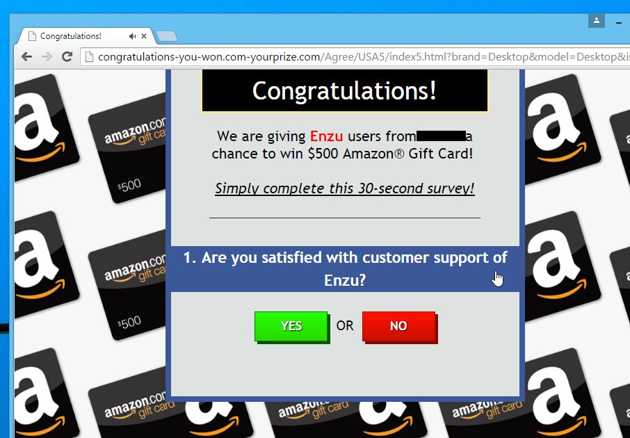 Remove Congratulations you won yourprize Virus