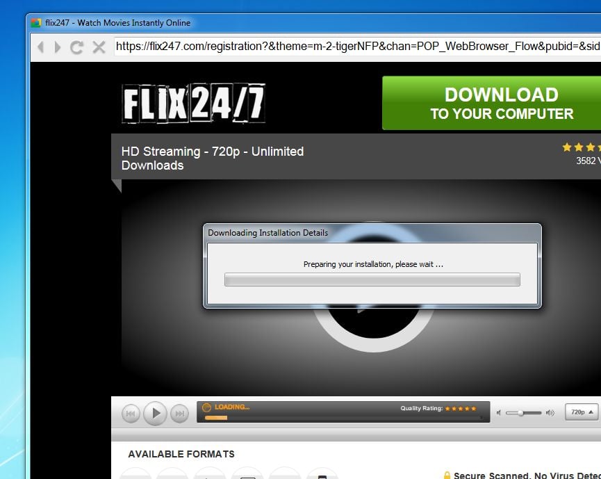 Flix247.com virus